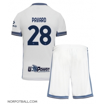 Billige Fotballdrakt Inter Milan Benjamin Pavard #28 Replika Bortedraktsett Barn 2024-25 Kortermet (med bukser)